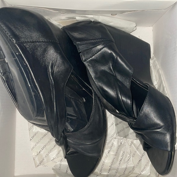 Aldo Alepin Wedge Open Toe Shoes 9 - Picture 11 of 12